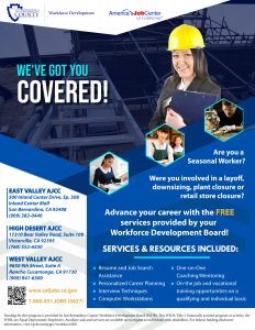 Sample of Dislocated Workers Flyer
