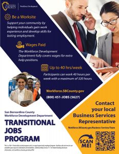 Sample of Transitional Jobs Program Flyer