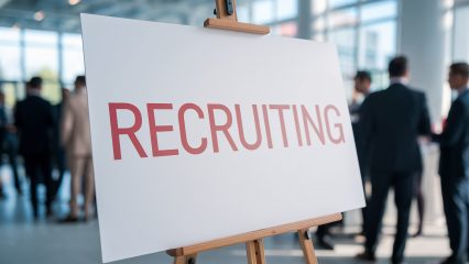 Recruiting Sign at an event.